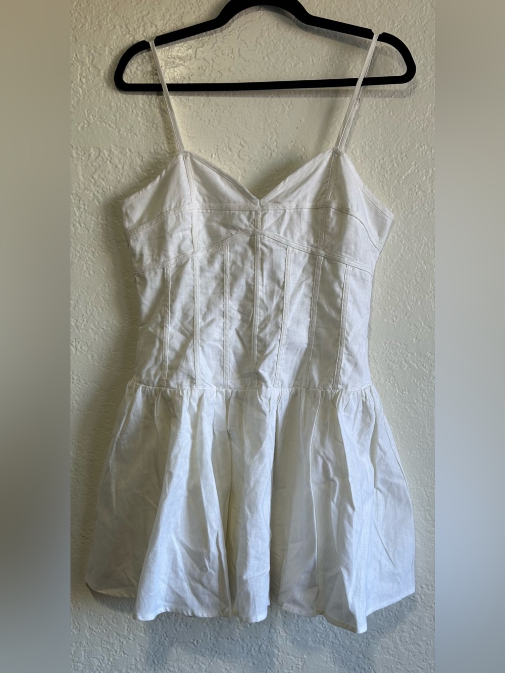 NWT 12th Tribe White Spaghetti Strap Mini Dress